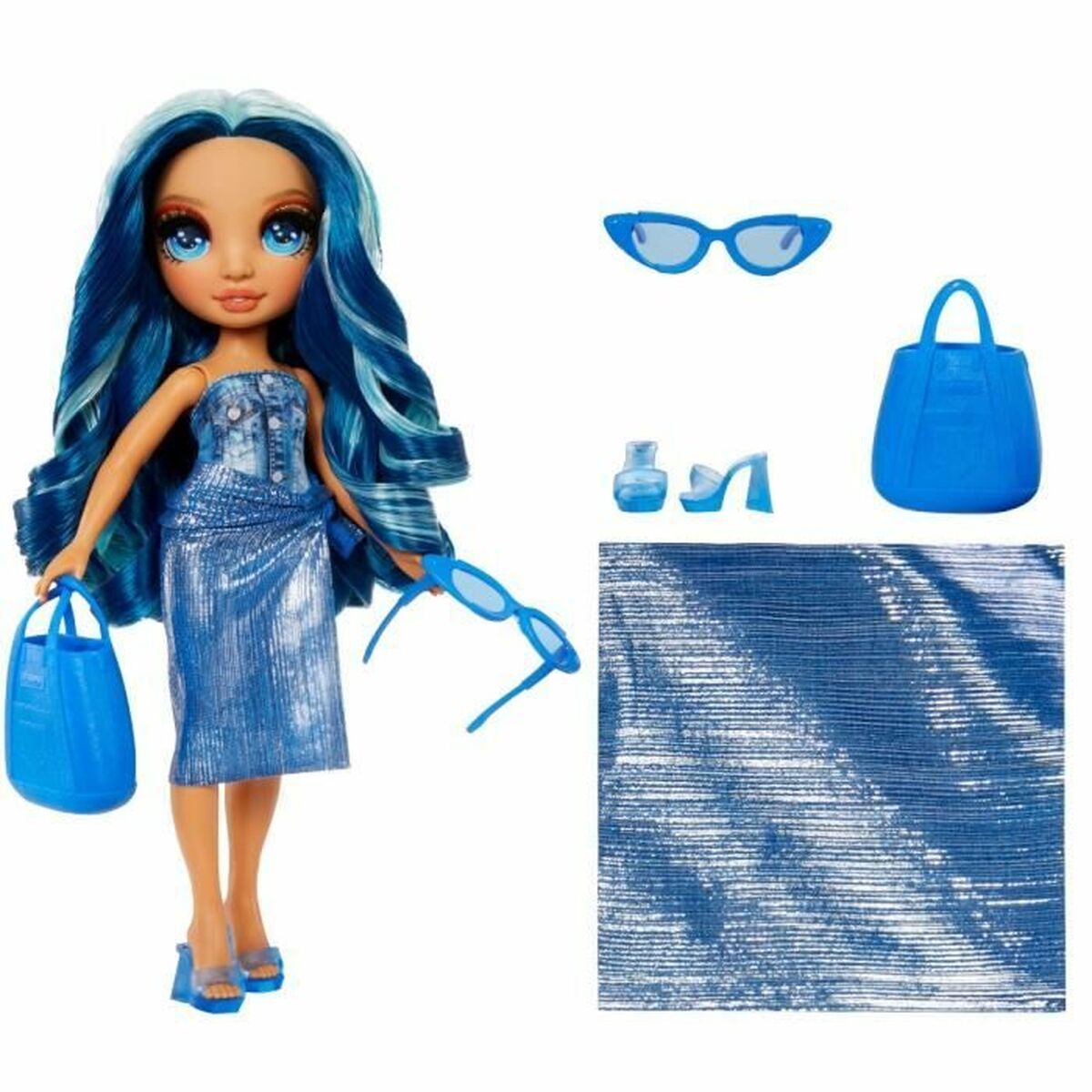 Păpușă bebeluș Rainbow High Swim & Style Doll - Skyler (Blue) - Jucarii si jocuri, Păpuși și accesorii