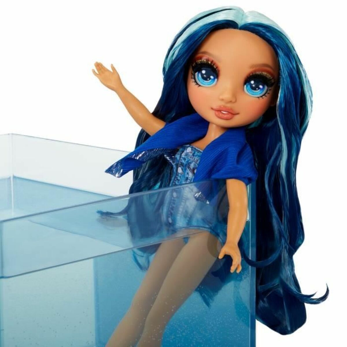 Păpușă bebeluș Rainbow High Swim & Style Doll - Skyler (Blue) - Jucarii si jocuri, Păpuși și accesorii