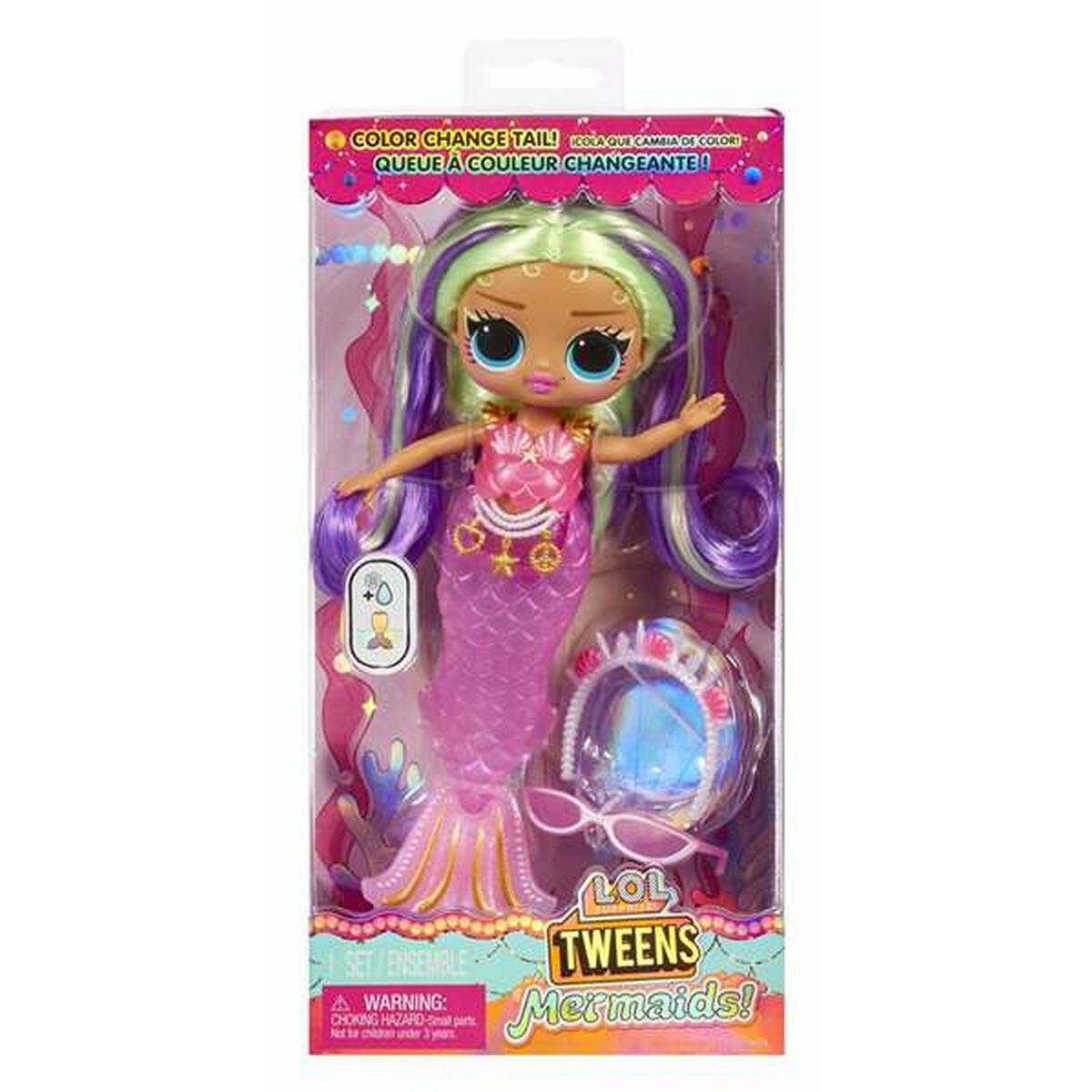 Păpușă LOL Surprise! Cleo Cove 25,4 x 12,7 x 6,35 cm Sirenă - Jucarii si jocuri, Păpuși și accesorii