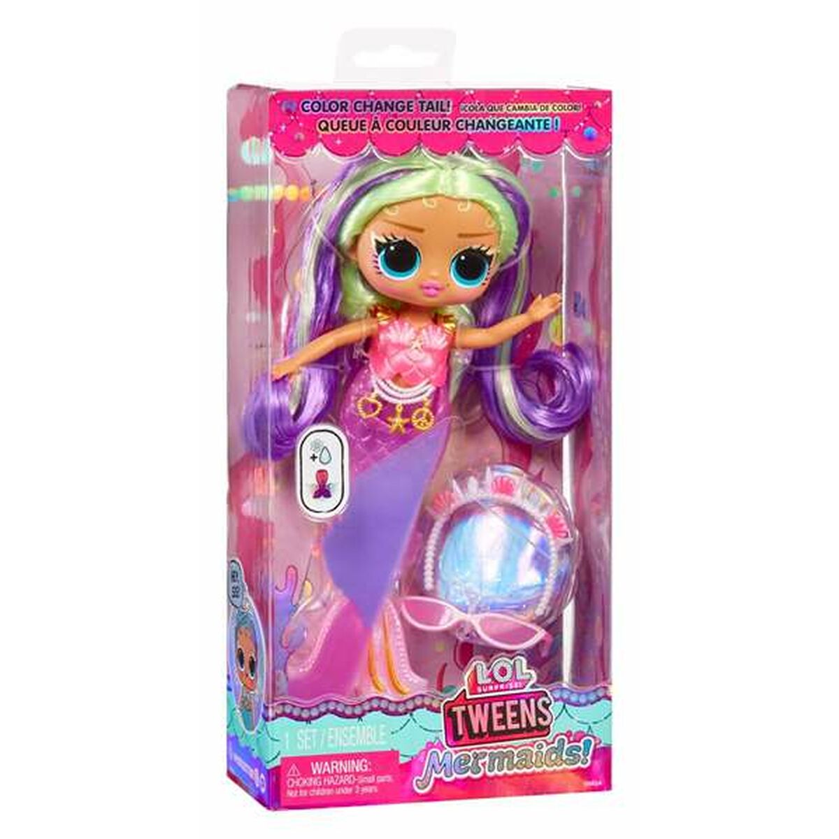 Păpușă LOL Surprise! Cleo Cove 25,4 x 12,7 x 6,35 cm Sirenă - Jucarii si jocuri, Păpuși și accesorii