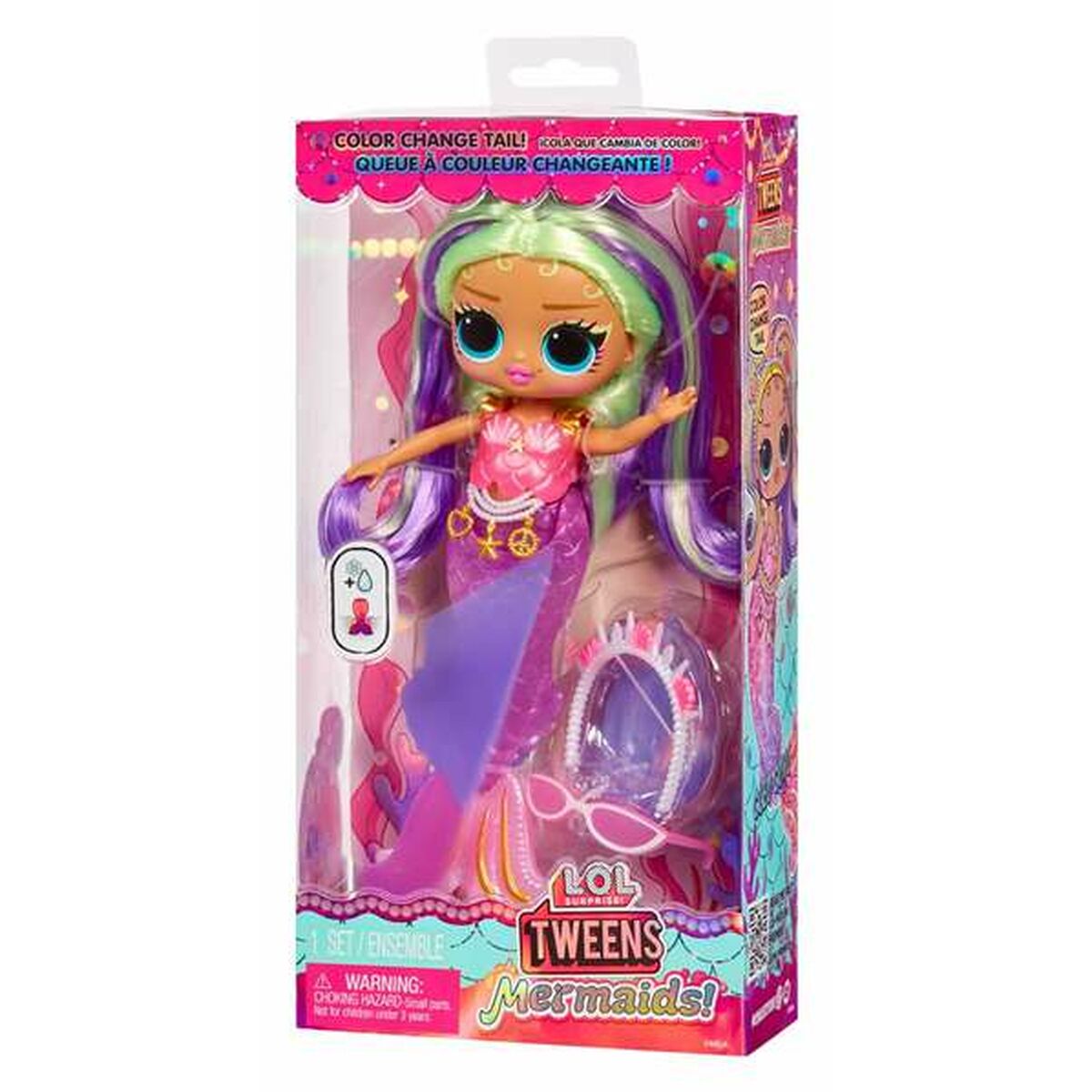 Păpușă LOL Surprise! Cleo Cove 25,4 x 12,7 x 6,35 cm Sirenă - Jucarii si jocuri, Păpuși și accesorii