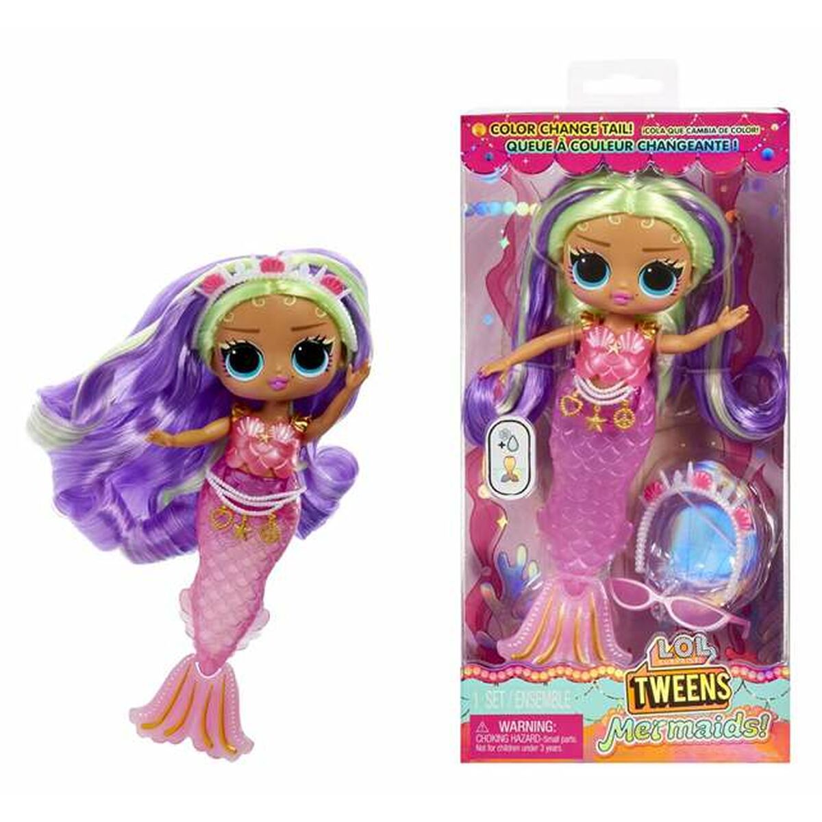 Păpușă LOL Surprise! Cleo Cove 25,4 x 12,7 x 6,35 cm Sirenă - Jucarii si jocuri, Păpuși și accesorii