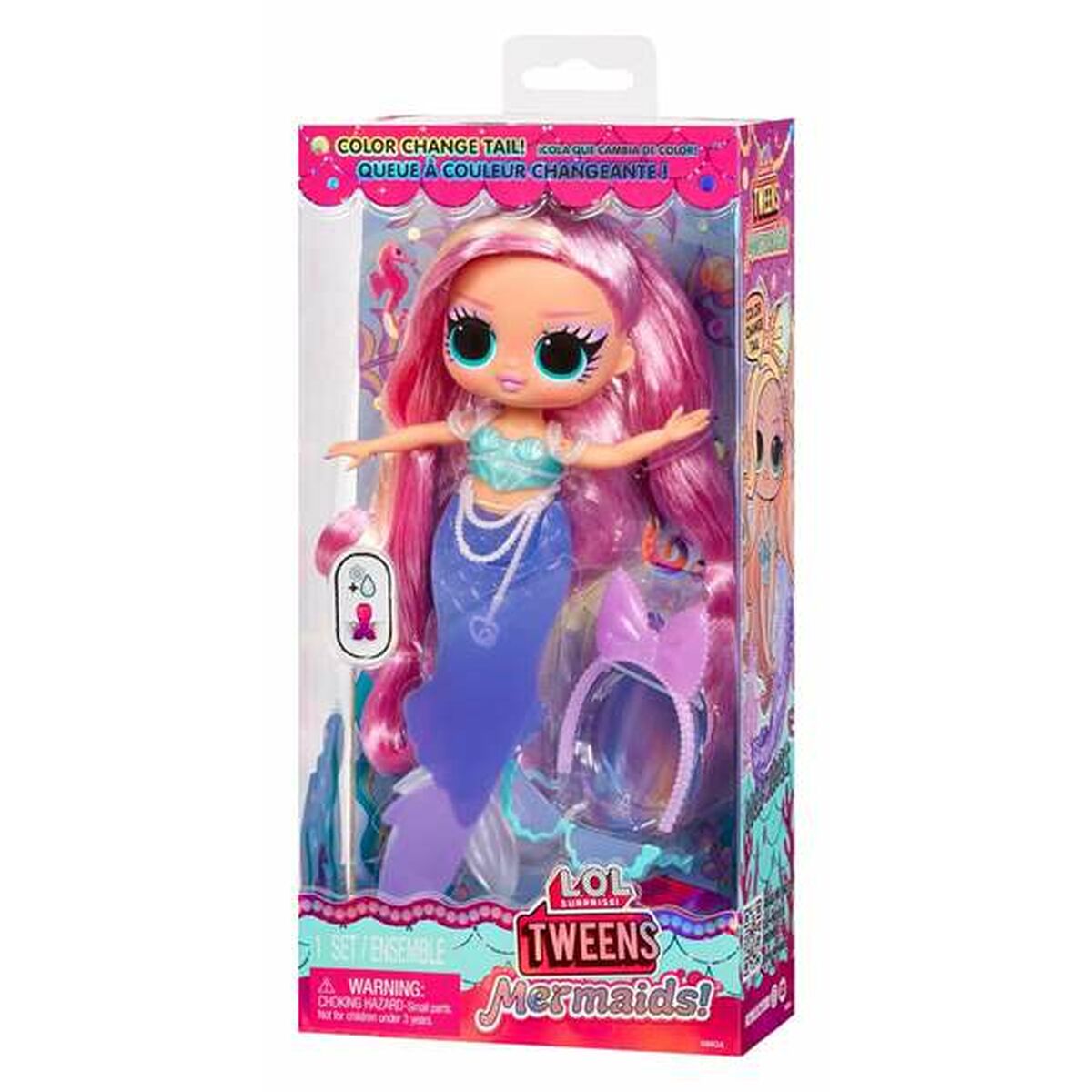 Păpușă LOL Surprise! Lola Waves 25,4 x 12,7 x 6,35 cm Sirenă - Jucarii si jocuri, Păpuși și accesorii