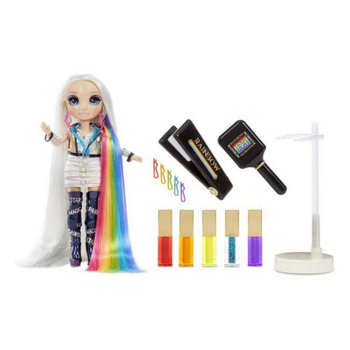 Playset Rainbow Hair Studio Rainbow High 569329E7C 5 în 1 (30 cm) - Jucarii si jocuri, Păpuși și figurine