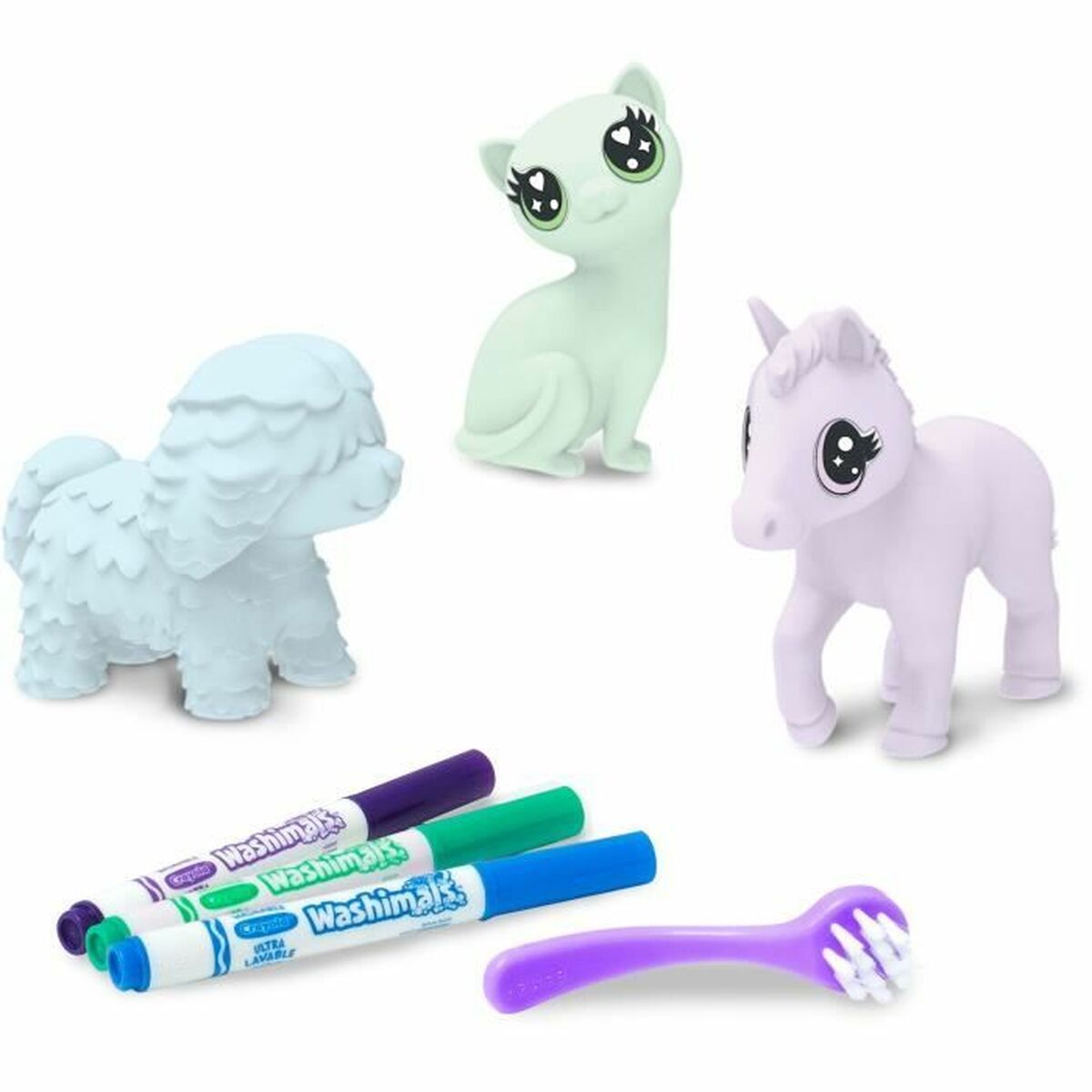 Set pentru desen Crayola Washimals (3 Piese) (3 Unități) - Birou și papetărie, Arte și Meserii