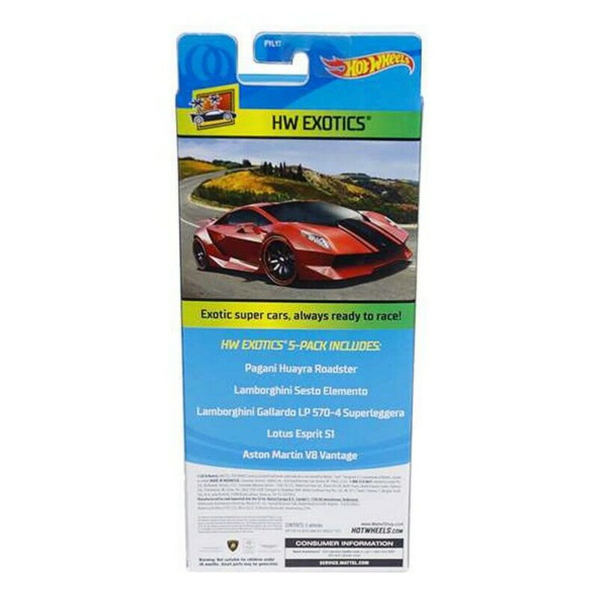 Set de 5 Mașini Hot Wheels 1806 Multicolor Portocaliu - Jucarii si jocuri, Vehicule