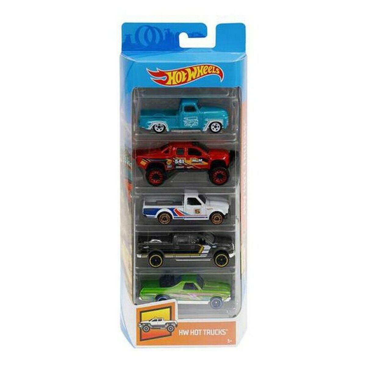 Set de 5 Mașini Hot Wheels 1806 Multicolor Portocaliu - Jucarii si jocuri, Vehicule