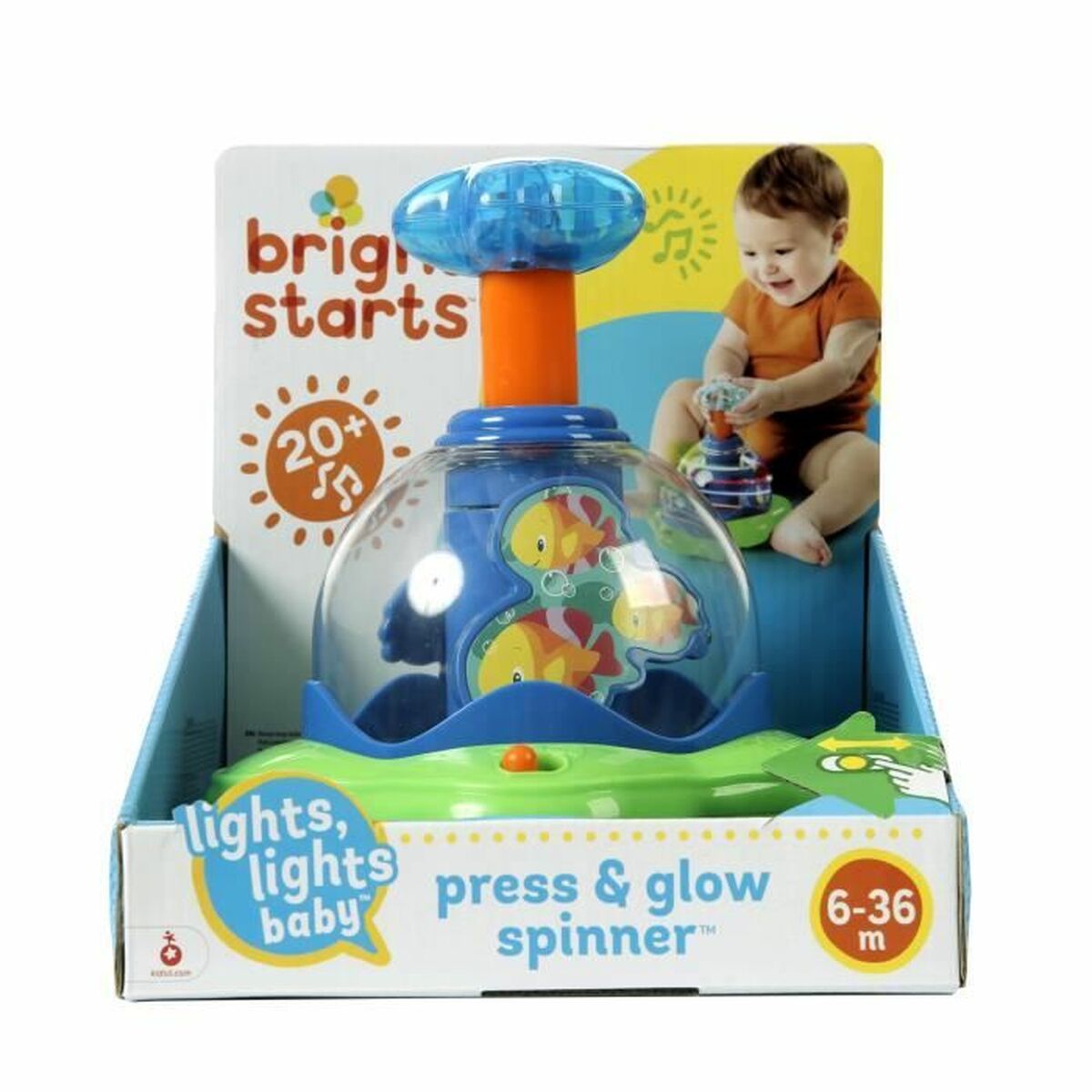 Jucărie pentru copii Bright Starts Musical Star Toy Press & Glow Spinner - Bebelus, Jucăriile copilăriei timpurii