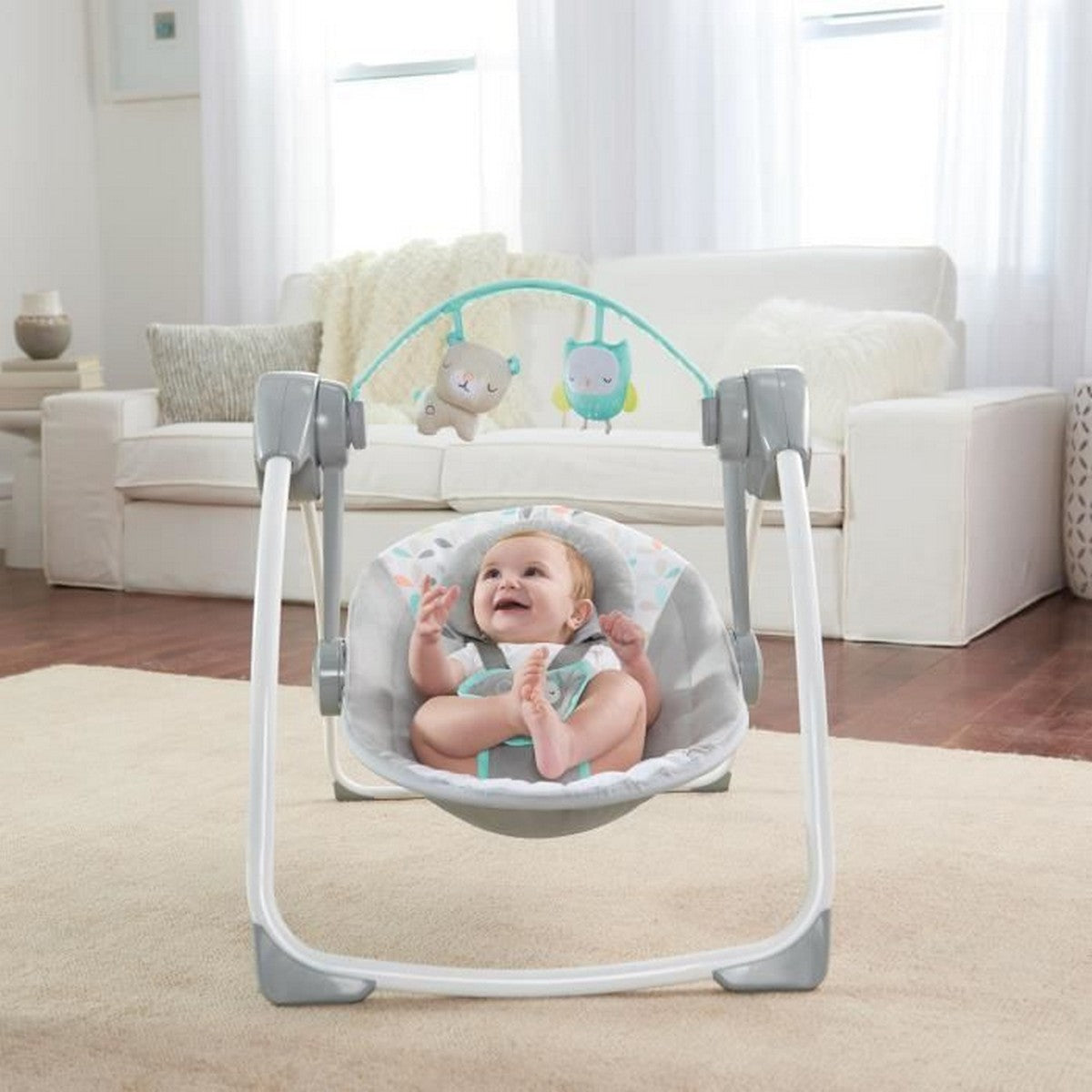 Balansoar Ingenuity Comfort 2 Go ™ Compact Swing Fanciful Forest - Bebelus, Activitate și divertisment