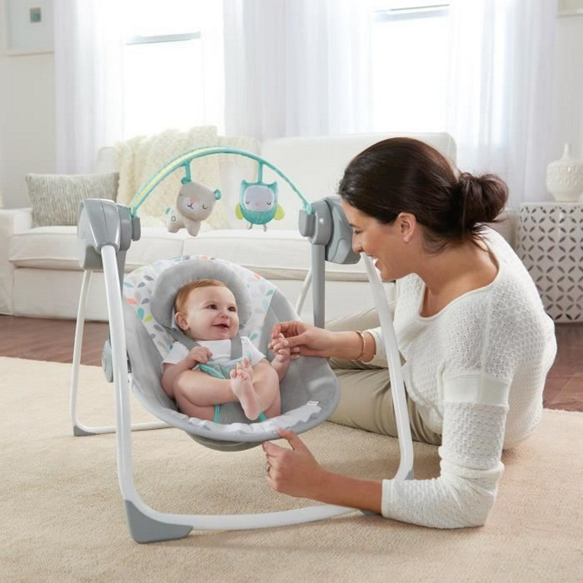 Balansoar Ingenuity Comfort 2 Go ™ Compact Swing Fanciful Forest - Bebelus, Activitate și divertisment