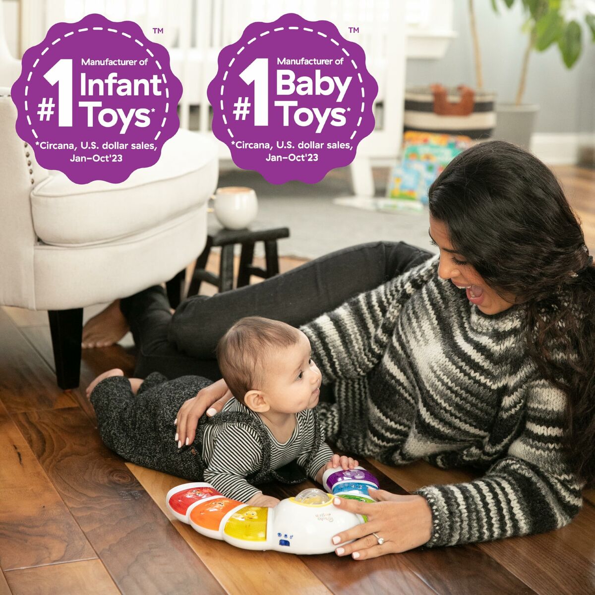 Arcul de activități pentru bebeluși Baby Einstein Glow & Discover Light Bar Multicolor - Bebelus, Jucăriile copilăriei timpurii