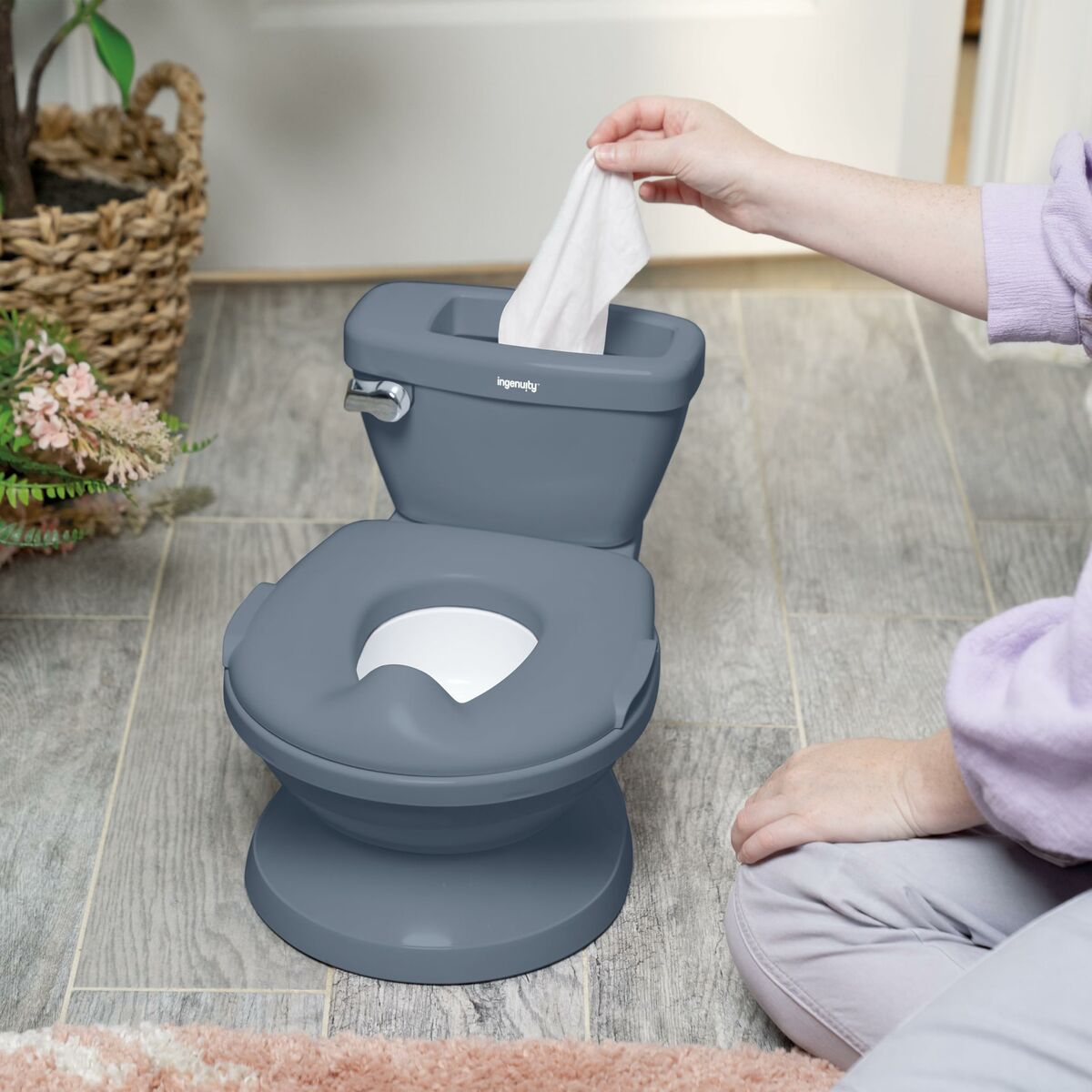 Oliță de noapte Ingenuity Gri - Bebelus, Pisoare și scaune