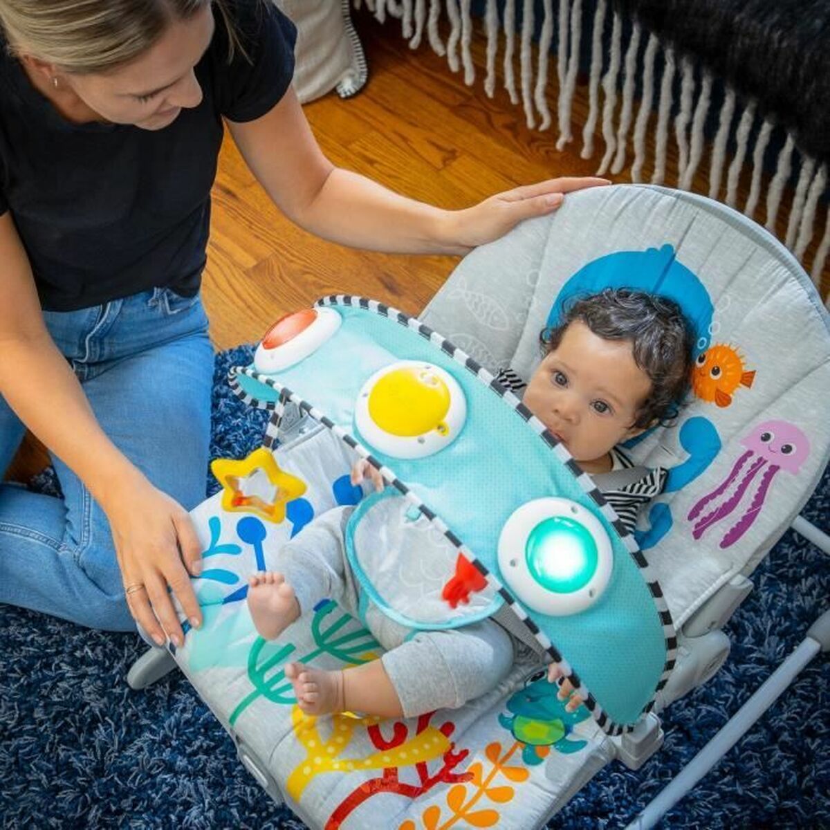 Hamac pentru Bebeluș Baby Einstein Ocean Explorers Kick to It Opus Musical - Bebelus, Dormitor