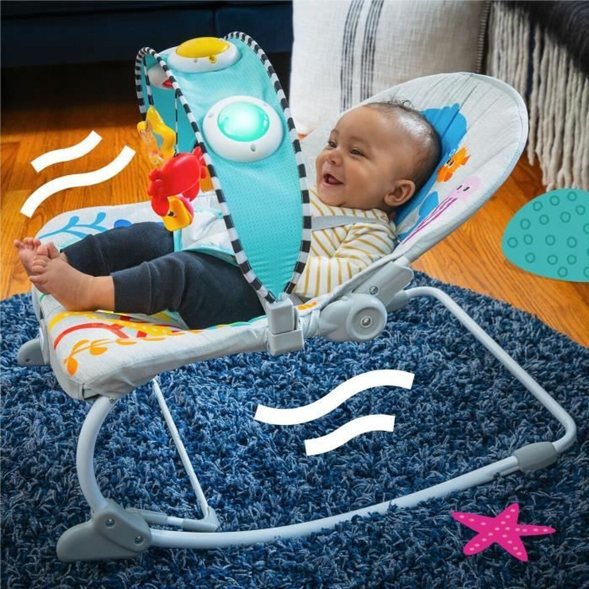 Hamac pentru Bebeluș Baby Einstein Ocean Explorers Kick to It Opus Musical - Bebelus, Dormitor