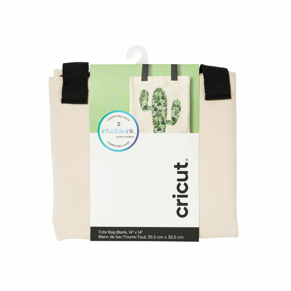Geantă infuzibilă pentru Plotter de tăiere Cricut Tote Negru Bej - Bagaje, Genți de mână