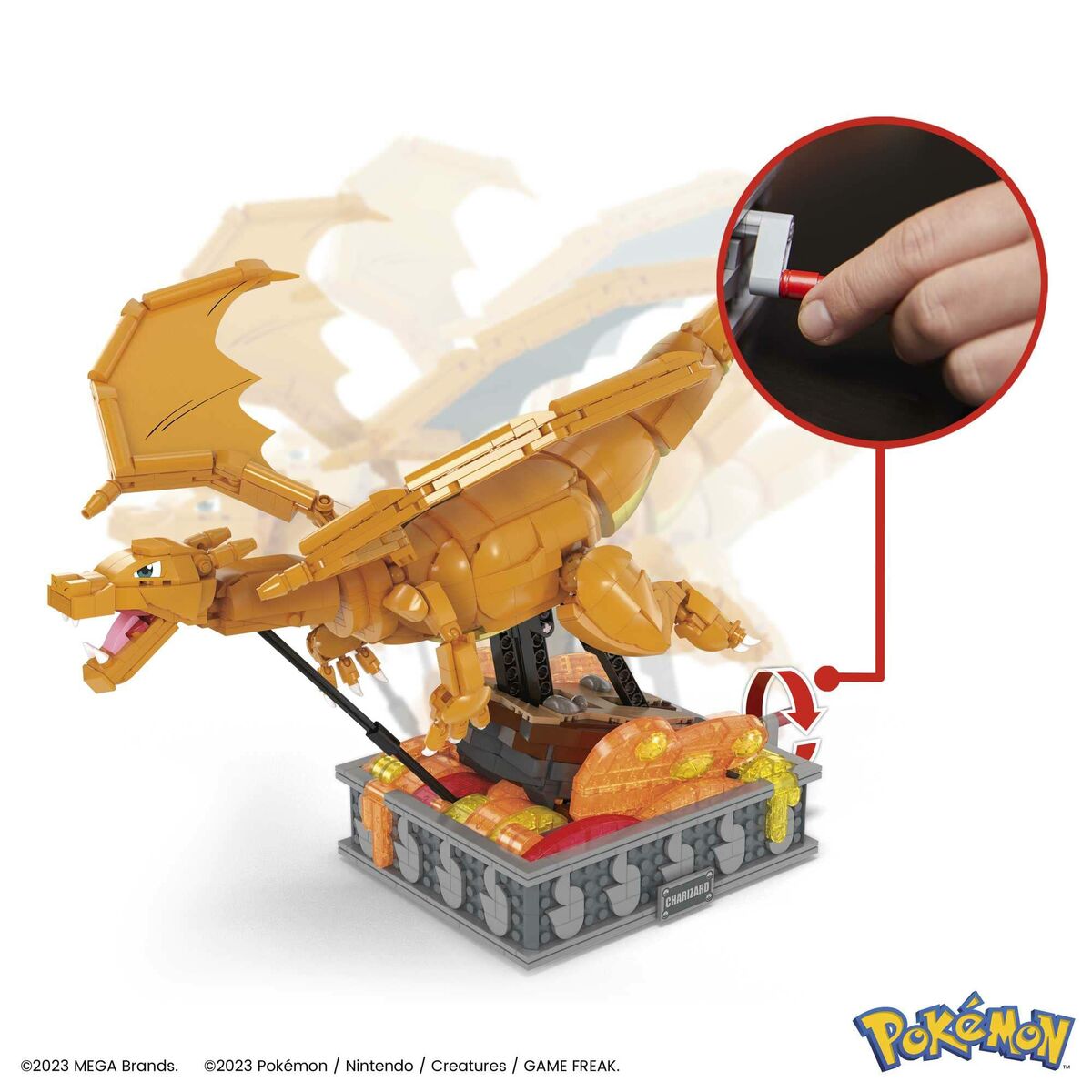Kit de construcție Pokémon Mega Construx - Motion Charizard 1664 Piese - Jucarii si jocuri