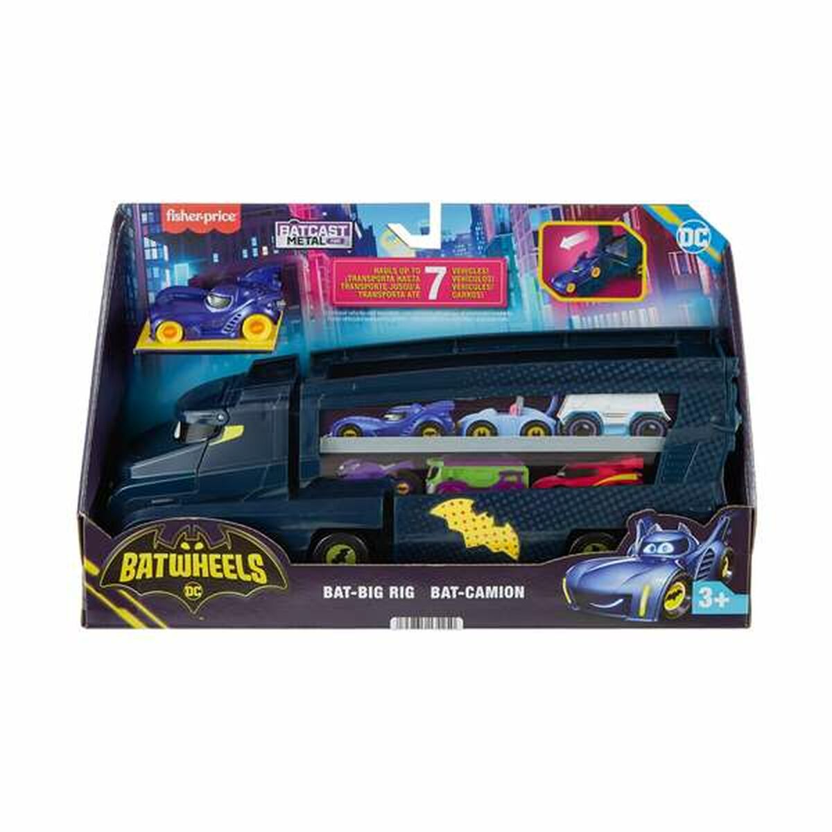 Camion Autotransporter Fisher Price Batwheels Big Big Bam - Jucarii si jocuri, Vehicule