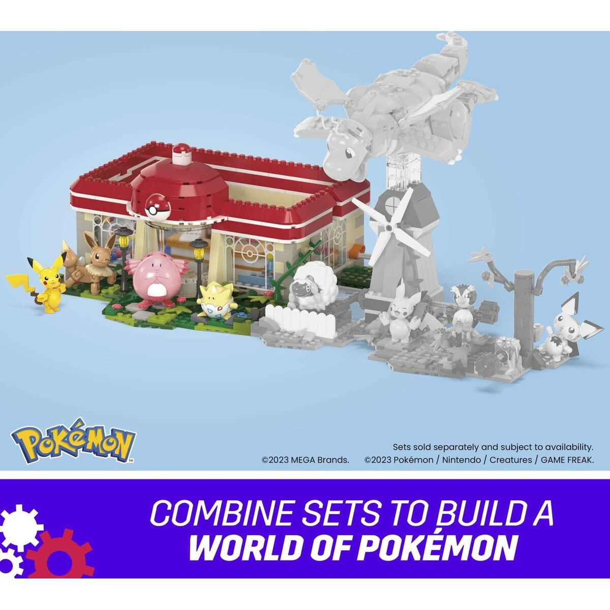 Kit de construcție Pokémon Mega Construx - Forest Pokémon Center 648 Piese - Jucarii si jocuri