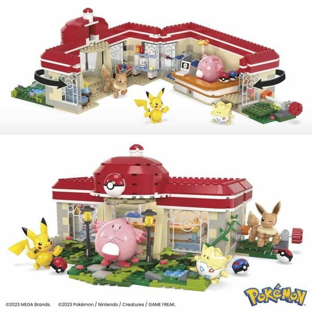 Kit de construcție Pokémon Mega Construx - Forest Pokémon Center 648 Piese - Jucarii si jocuri