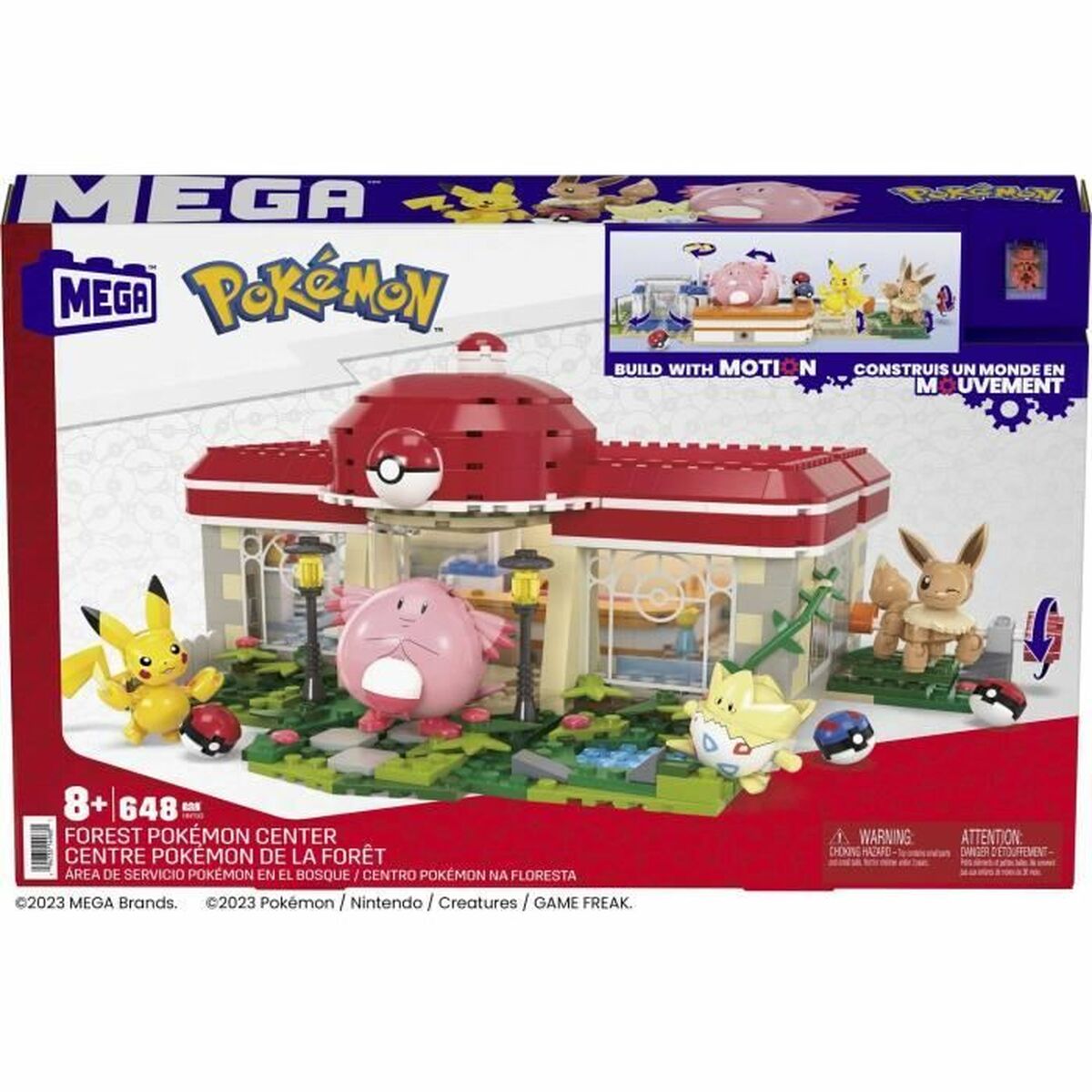 Kit de construcție Pokémon Mega Construx - Forest Pokémon Center 648 Piese - Jucarii si jocuri