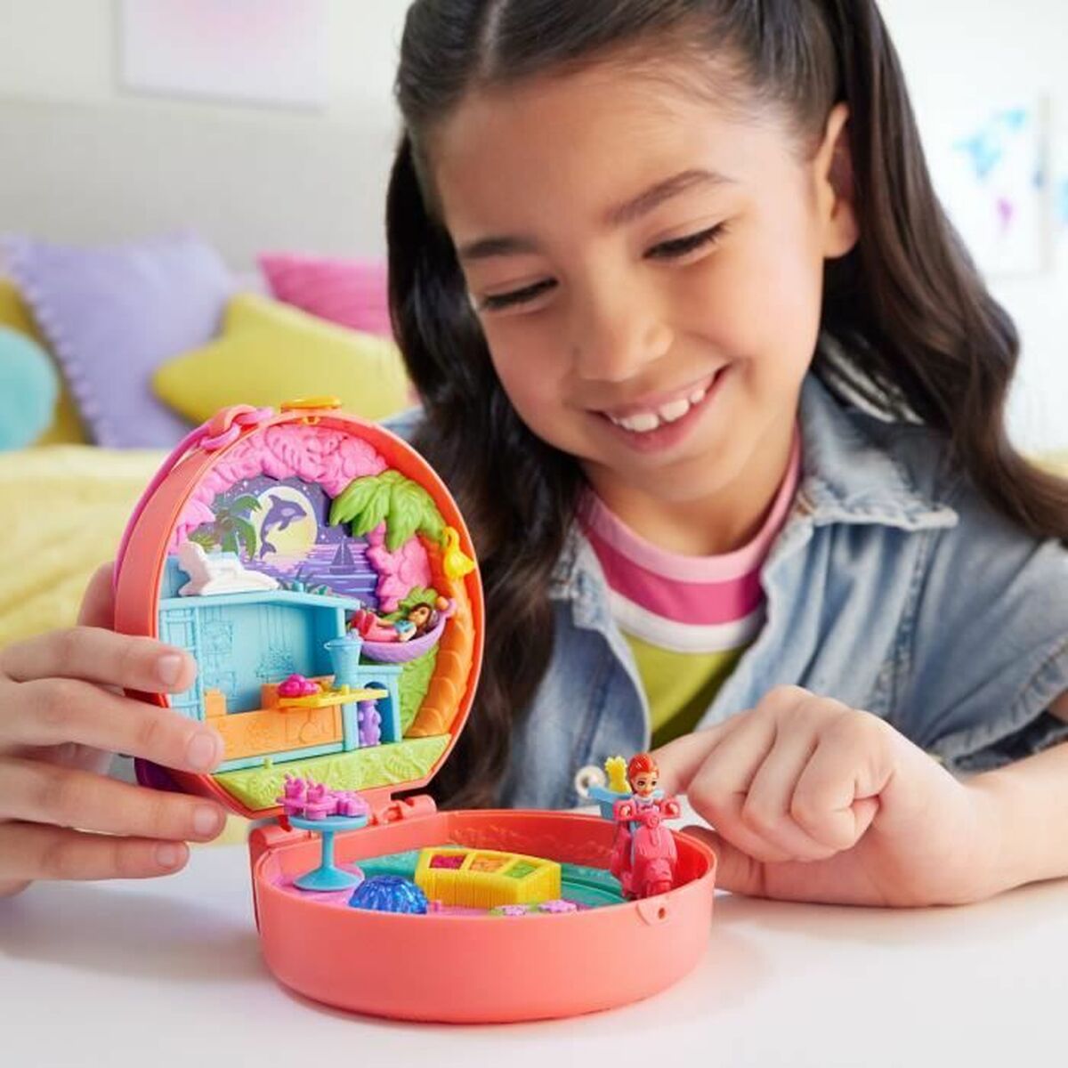 Păpușă bebeluș cu accesorii Polly Pocket Moped Adventure - Jucarii si jocuri, Păpuși și accesorii
