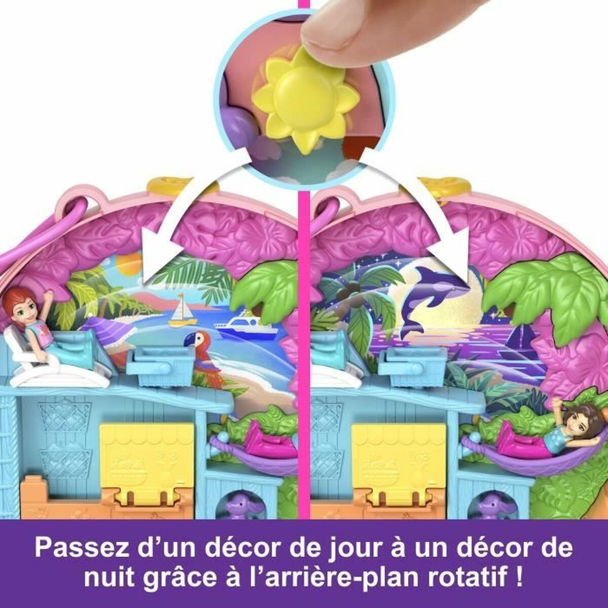 Păpușă bebeluș cu accesorii Polly Pocket Moped Adventure - Jucarii si jocuri, Păpuși și accesorii