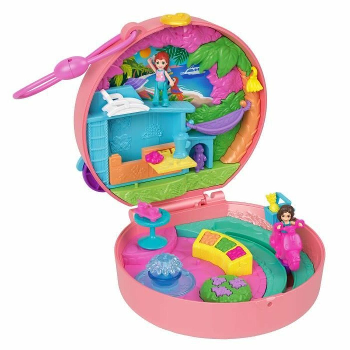 Păpușă bebeluș cu accesorii Polly Pocket Moped Adventure - Jucarii si jocuri, Păpuși și accesorii