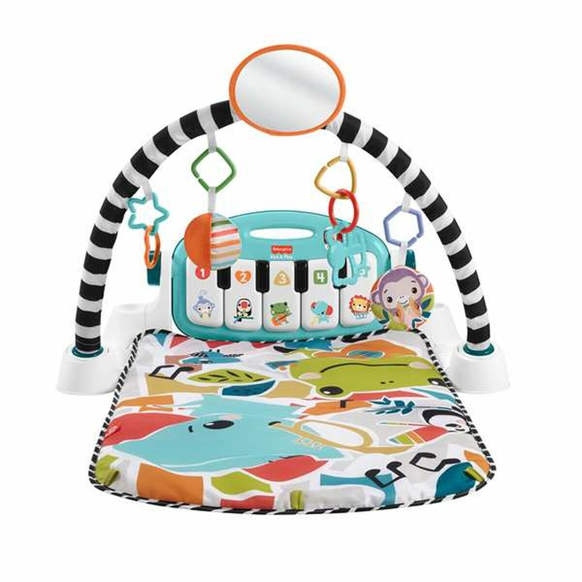 Saltea de joacă Fisher Price Kick and Play Zornăitoare Pian ES - Bebelus, Activitate și divertisment