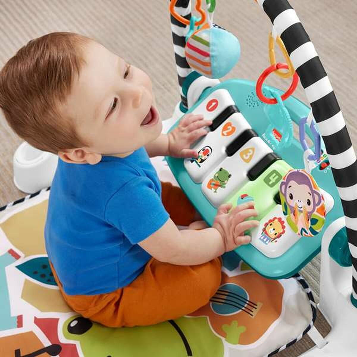 Saltea de joacă Fisher Price Kick and Play Zornăitoare Pian ES - Bebelus, Activitate și divertisment