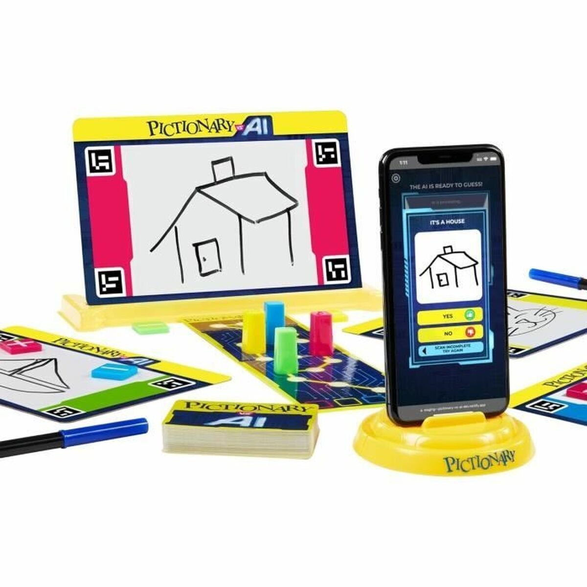 Joc de Masă Mattel PICTIONARY® VS IA Jeu familial Pictionary Vs Intelligence Artificielle (FR) - Jucarii si jocuri, Jocuri și accesorii
