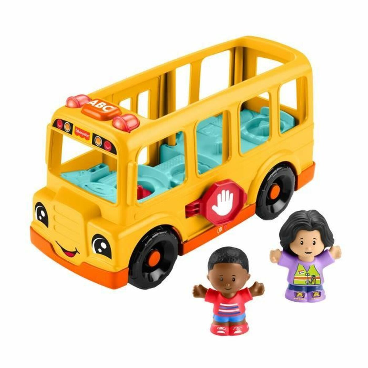 Figurine de Acțiune Fisher-Price Little People-El autobús escolar-Vehículo de empuje musical HYT03 - Jucarii si jocuri, Păpuși și figurine