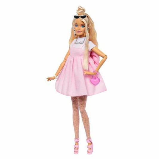 Păpușă Barbie Deluxe Style, Păr Blond Lung, Articulații Mobile (Movable), Set Accesorii Fashion - Jucarii si jocuri, Păpuși și accesorii