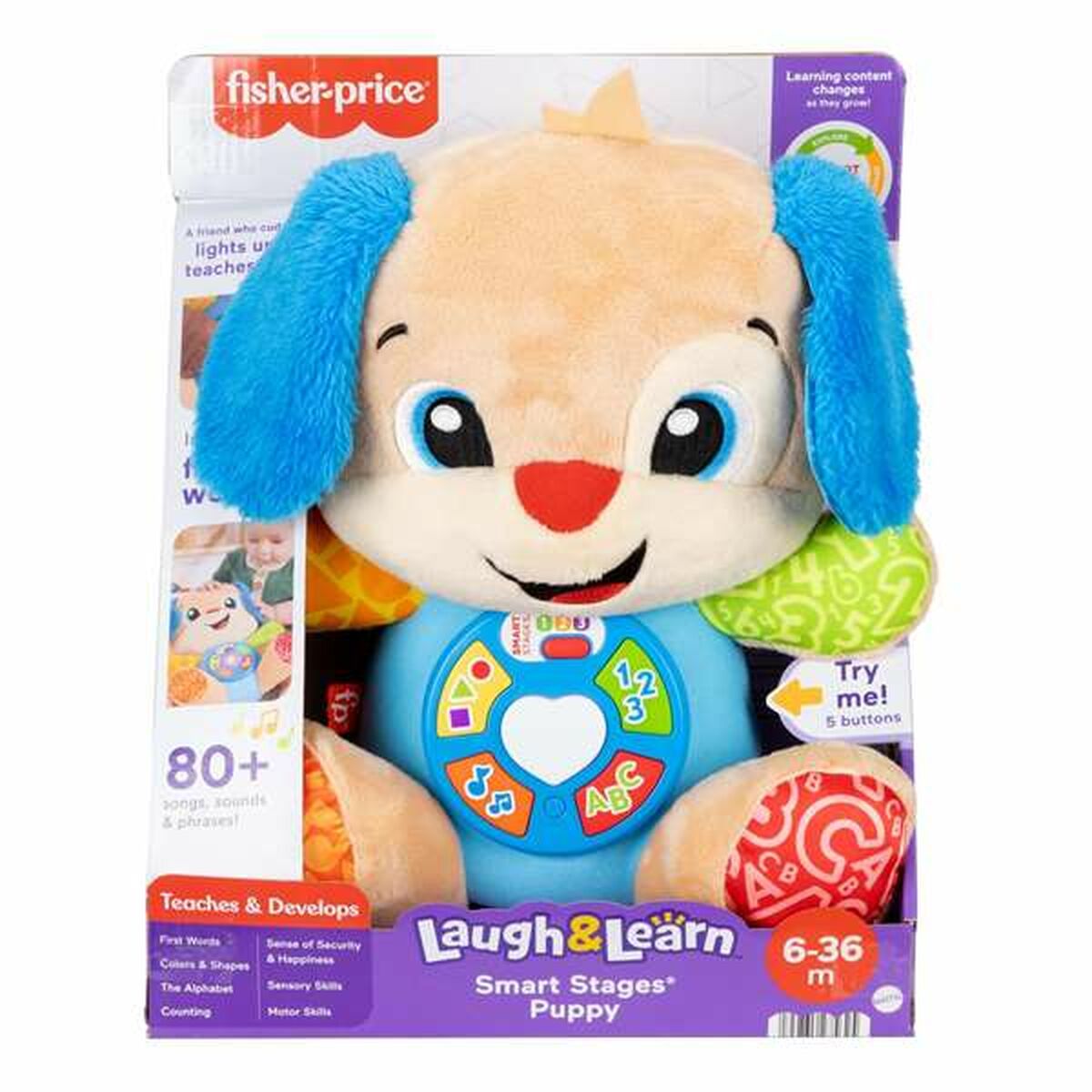 Jucărie Muzicală din Pluș Mattel 30,48 x 25,40 x 13,34 cm - Bebelus, Jucăriile copilăriei timpurii