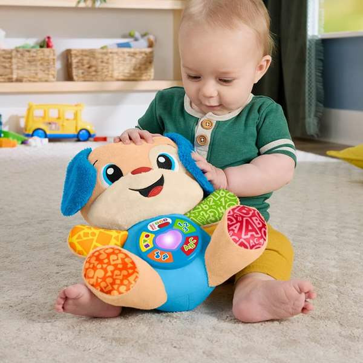 Jucărie Muzicală din Pluș Mattel 30,48 x 25,40 x 13,34 cm - Bebelus, Jucăriile copilăriei timpurii