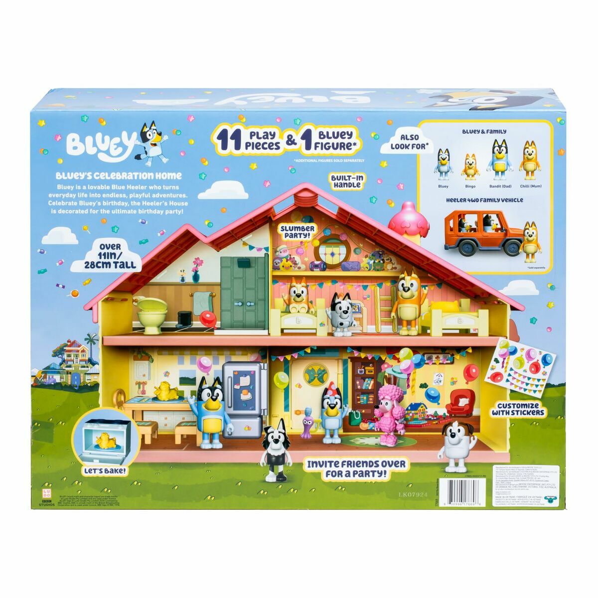 Playset Bluey Casa de Sărbătoare | 8 Piese Mobilier & Accesorii | 3+ Ani - Jucarii si jocuri, Păpuși și figurine