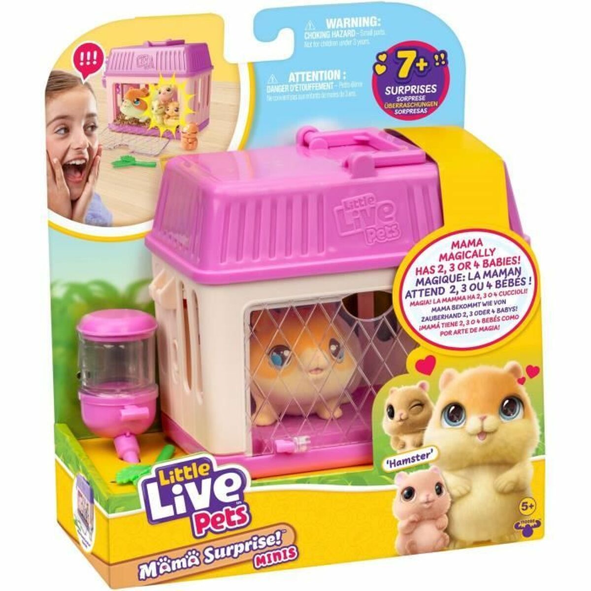 Jucărie de Pluș Little Live Pets Mama Surprise Hamsters Portocaliu Orange Flauș Hamster - Jucarii si jocuri, Jucării de pluș