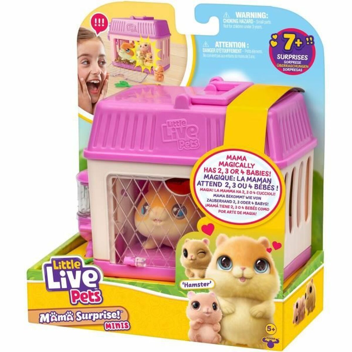 Jucărie de Pluș Little Live Pets Mama Surprise Hamsters Portocaliu Orange Flauș Hamster - Jucarii si jocuri, Jucării de pluș