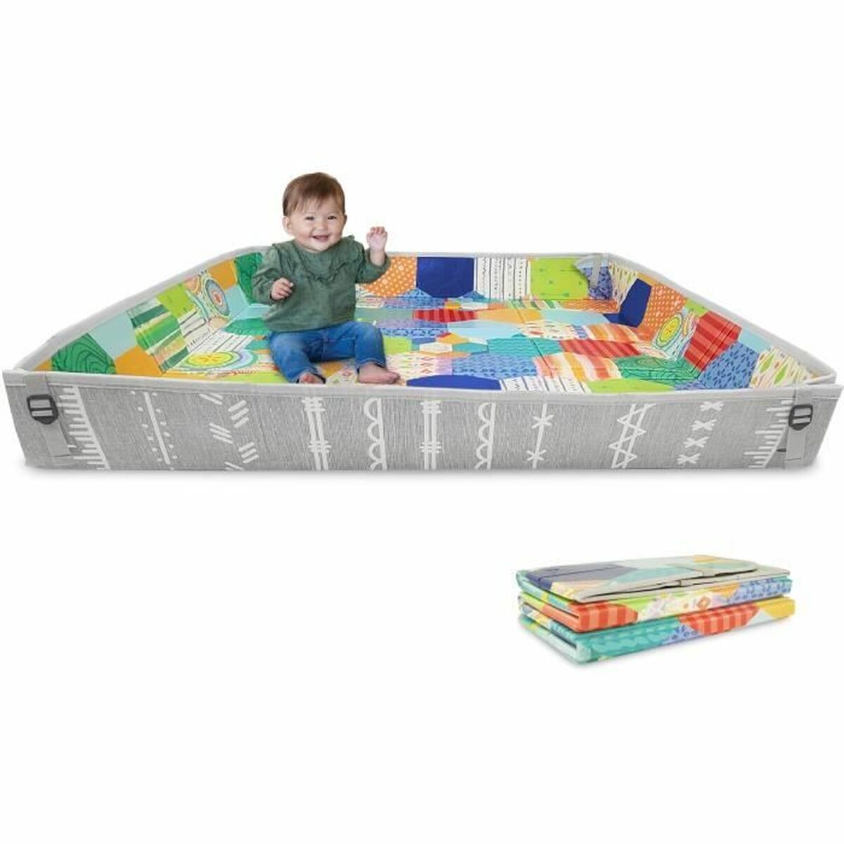 Loc de joacă Infantino 150 x 150 cm Multicolor Pliabil - Bebelus, Dormitor