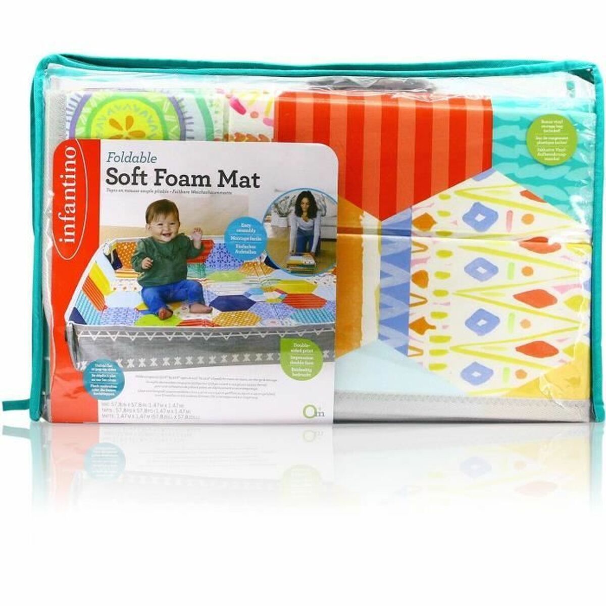 Loc de joacă Infantino 150 x 150 cm Multicolor Pliabil - Bebelus, Dormitor