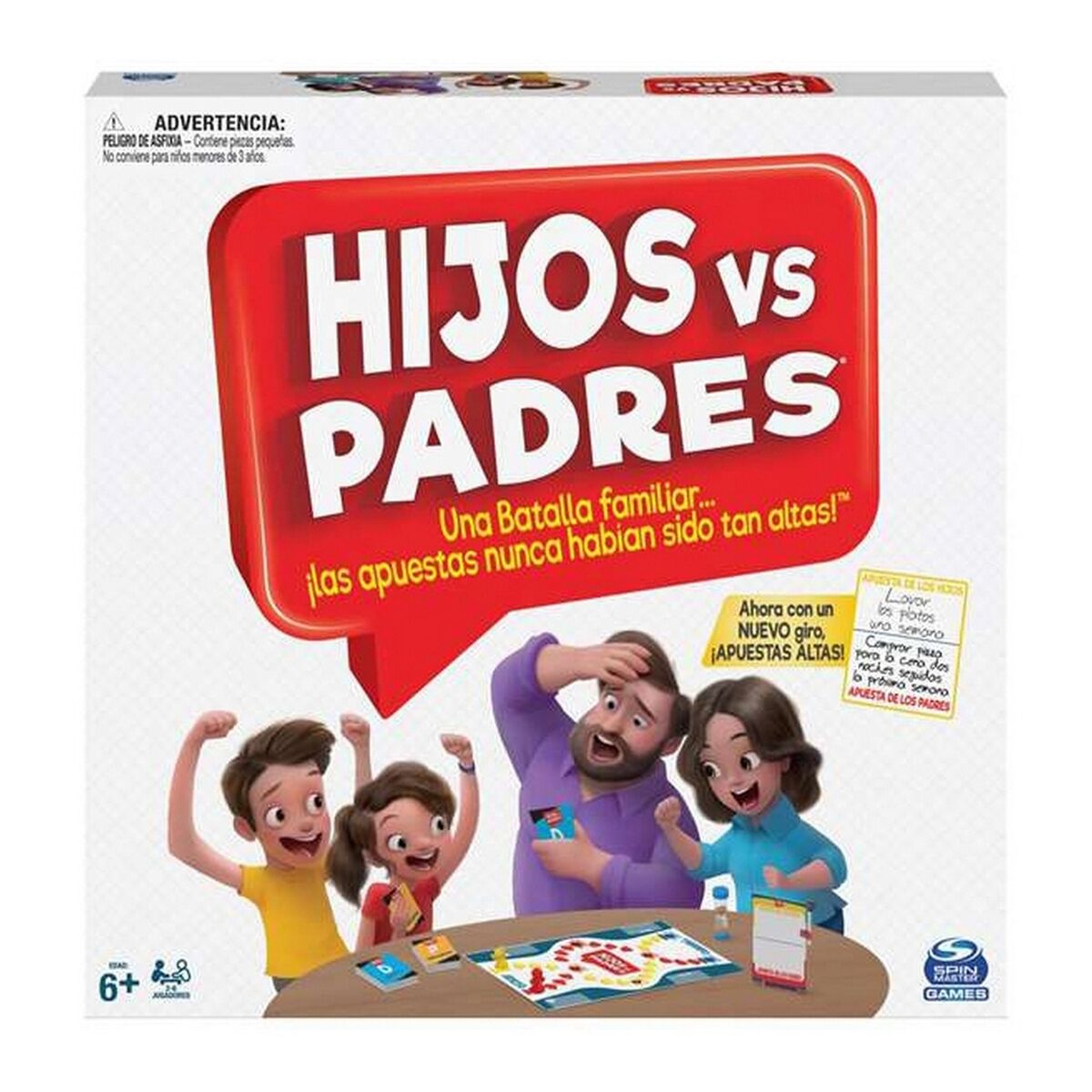 Joc de Masă Spin Master Hijos vs Padres 206 Piese 26,99 x 26,99 x 5,4 cm - Jucarii si jocuri, Jocuri și accesorii