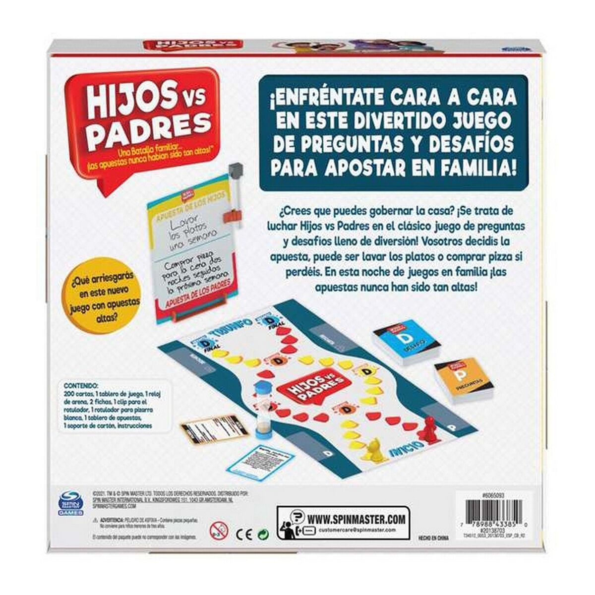 Joc de Masă Spin Master Hijos vs Padres 206 Piese 26,99 x 26,99 x 5,4 cm - Jucarii si jocuri, Jocuri și accesorii