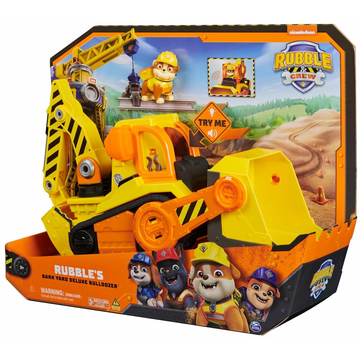Camion Excavator cu Cupă Întoarsă The Paw Patrol Deluxe Rubble - Jucarii si jocuri, Vehicule