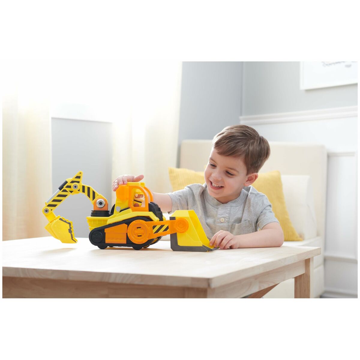 Camion Excavator cu Cupă Întoarsă The Paw Patrol Deluxe Rubble - Jucarii si jocuri, Vehicule
