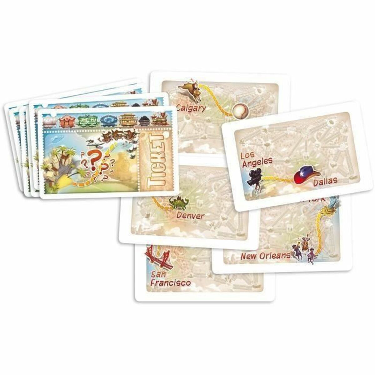 Joc de Masă Asmodee Rail Adventurers : My First Voyage (FR) Negru Albastru Alb Verde - Jucarii si jocuri, Jocuri și accesorii