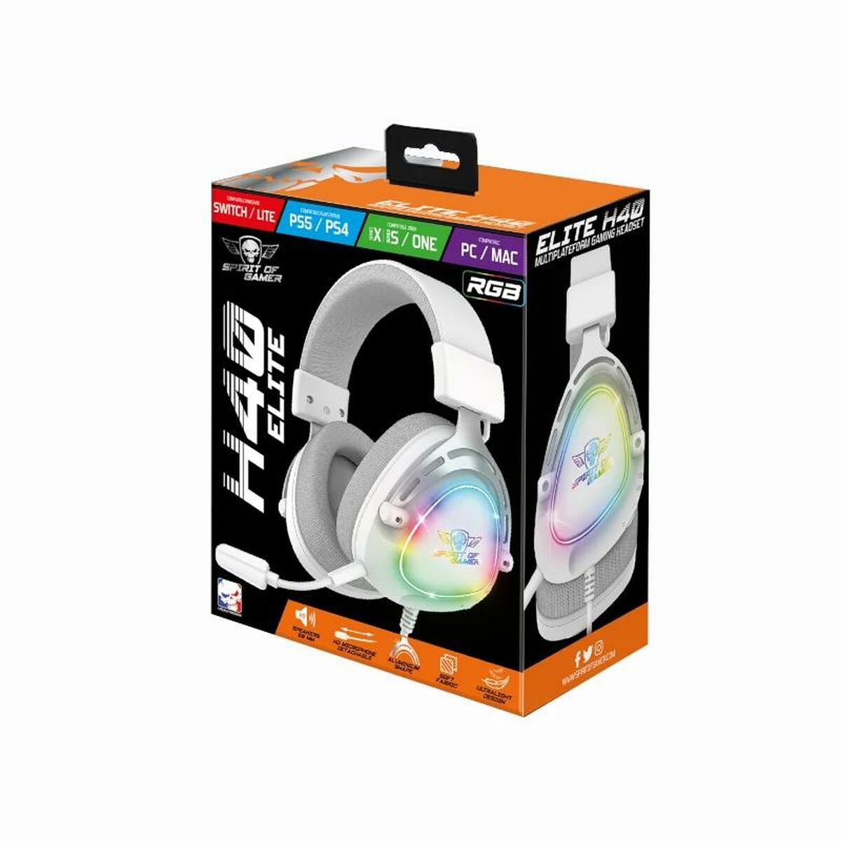 Căști cu Microfon Gaming Spirit of Gamer Elite H-40 - Electronică, Joc video