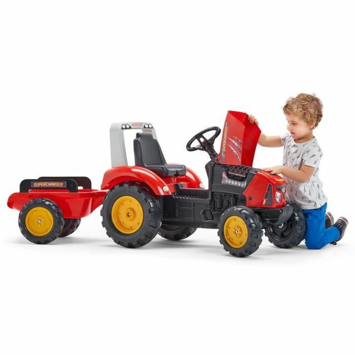 Tractor cu Pedale Falk Supercharger 2020AB Roșu - Jucarii si jocuri, În aer liber și sport
