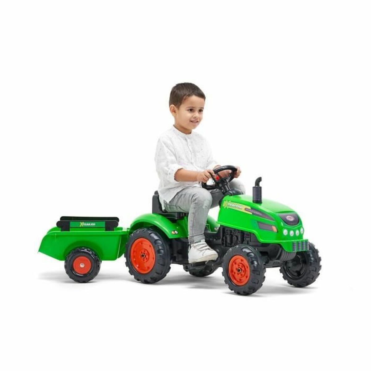Tractor cu Pedale Falk Xtractor 2048AB Verde - Jucarii si jocuri, În aer liber și sport