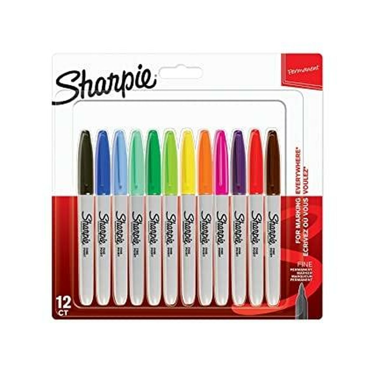 Set de Carioci Sharpie 2065404 Multicolor 1 mm 12 Piese - Birou și papetărie, Pixuri, creioane și articole de scris