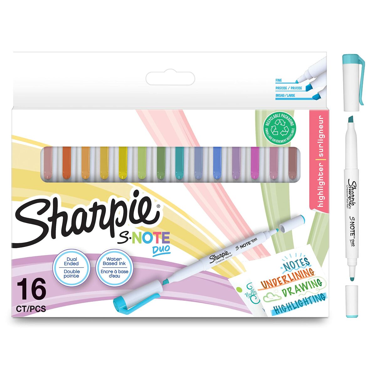 Set de Carioci Sharpie S-Note Duo Double 16 Piese - Birou și papetărie, Pixuri, creioane și articole de scris