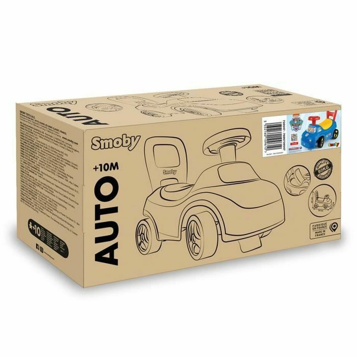 Mașină-Premergător Smoby Paw Patrol 2 în 1 - Jucarii si jocuri, În aer liber și sport